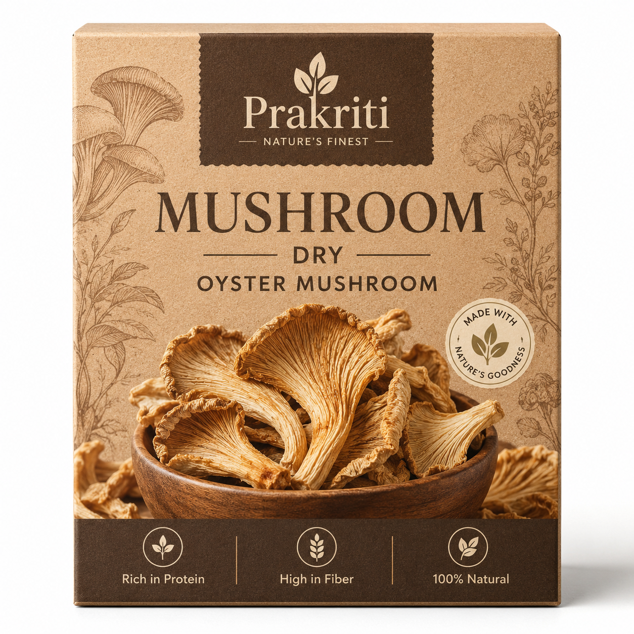 Dry oyster mushroom